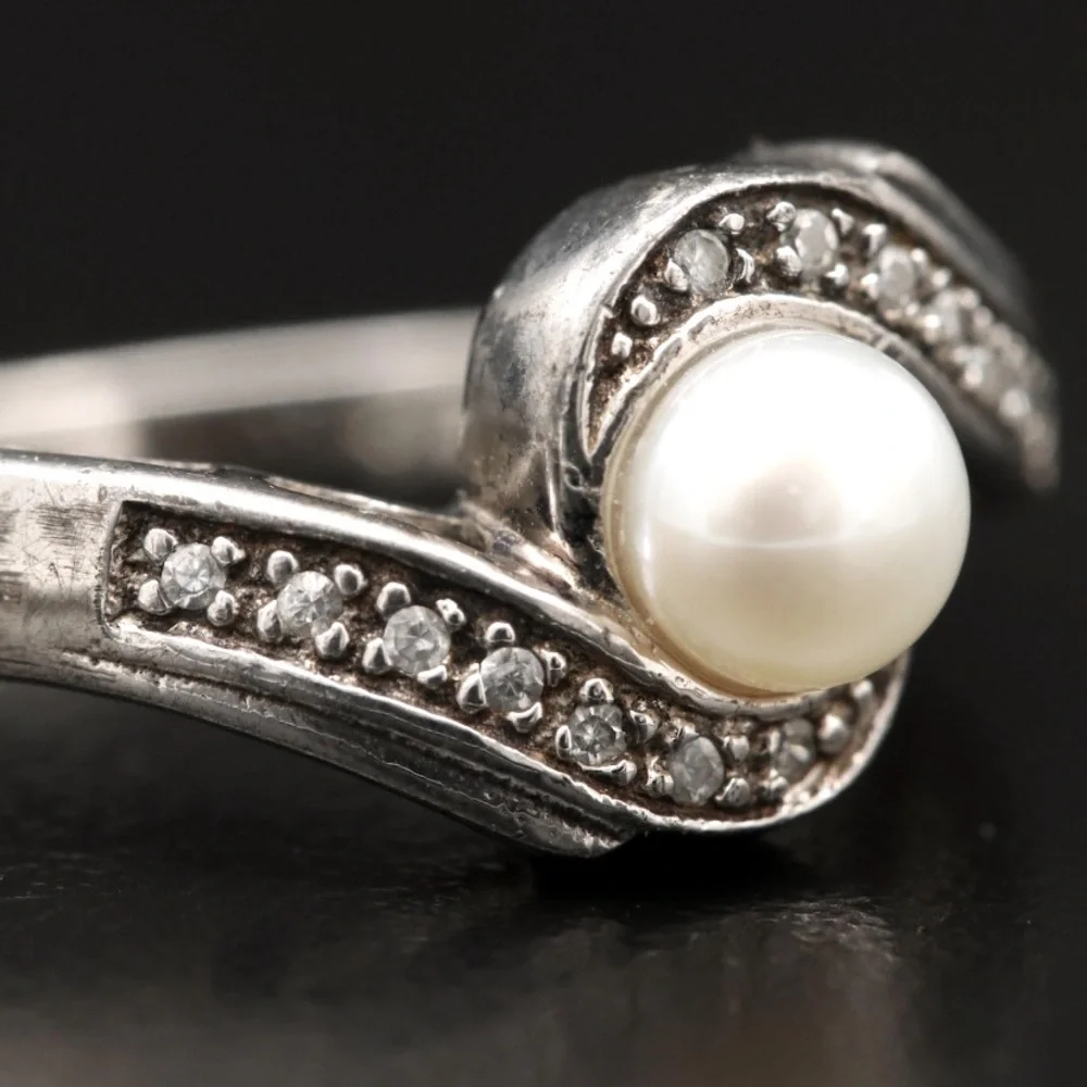 Sterling Silver and Cultured Pearl Ring